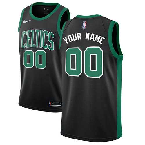 Men & Youth Customized Boston Celtics Black Nike Statement Edition Jersey